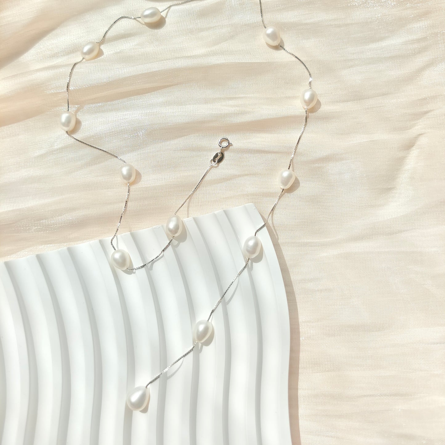 DMCL2301 Collier de perles naturelles multifonctionnelle