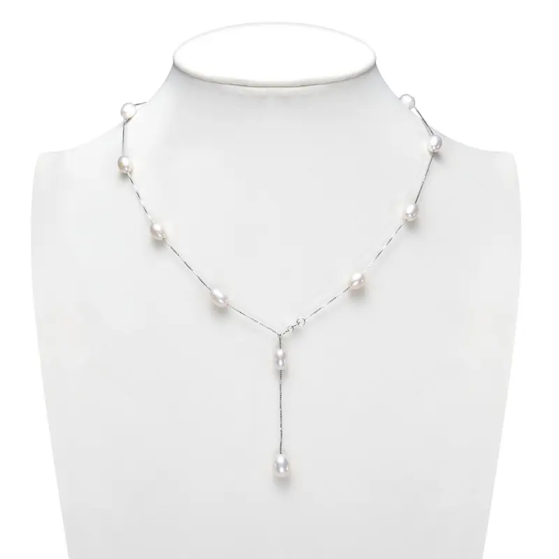 DMCL2301 Collier de perles naturelles multifonctionnelle