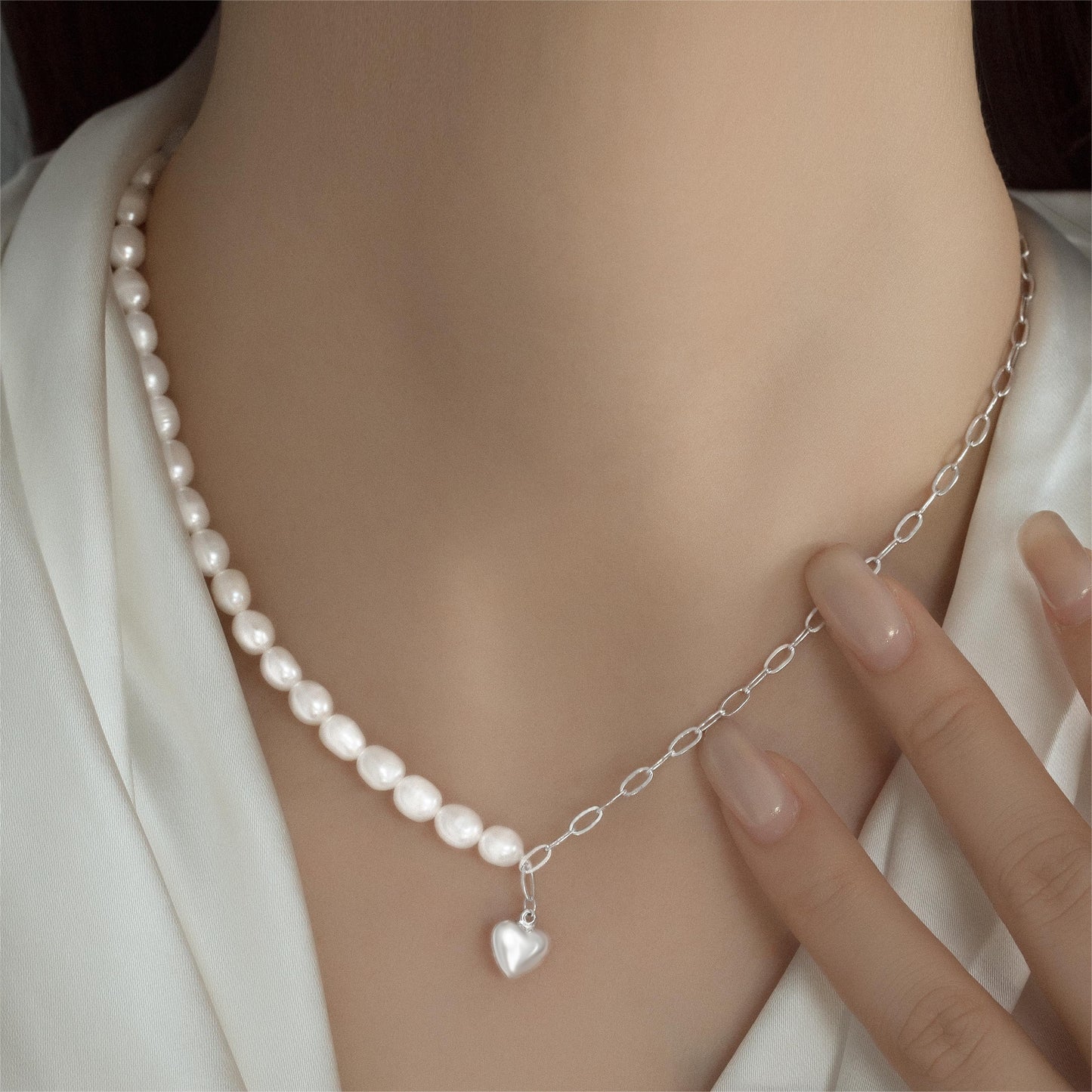 DMCL2302 Collier de perles naturelles
