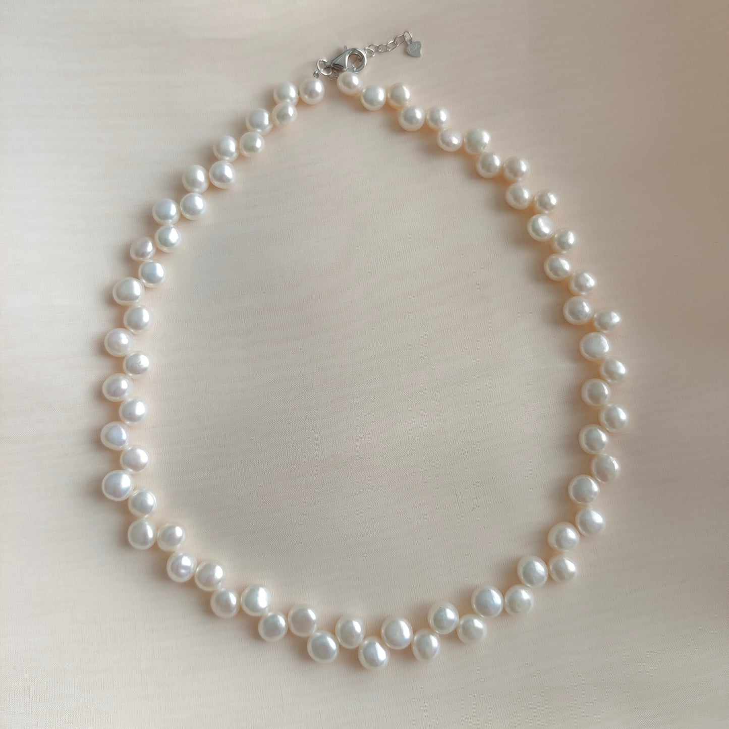 DMCL2306 Collier de perle naturel en argent 925