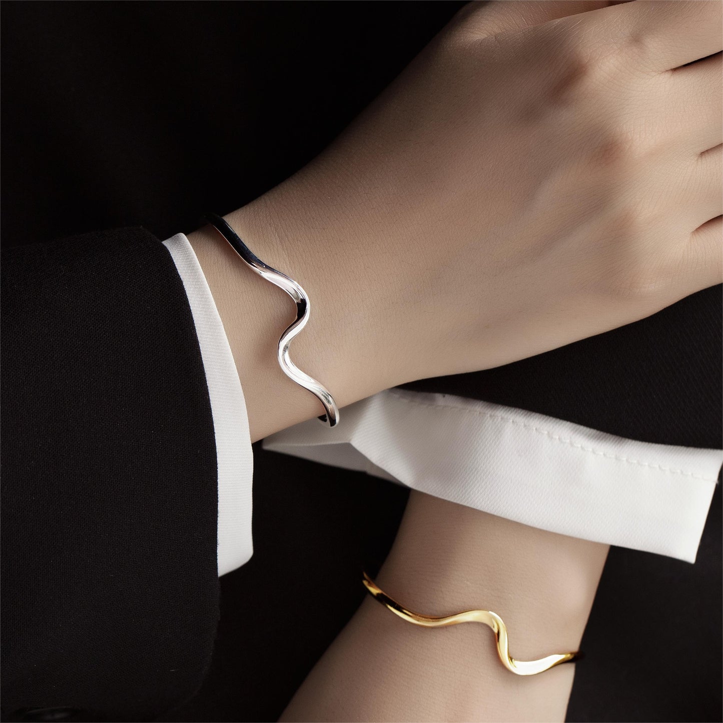 LMBC2301 Bracelet à la forme d'une vague