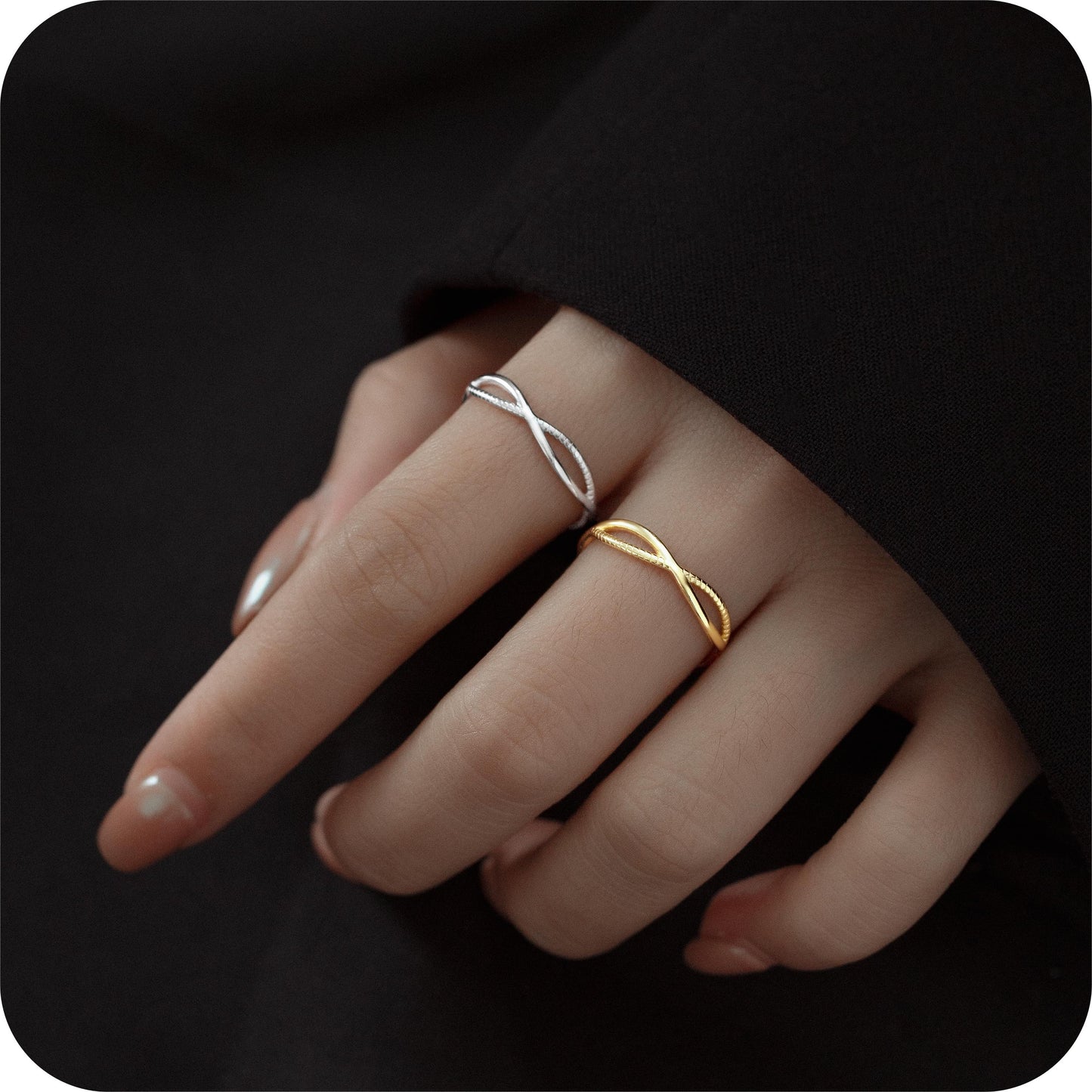 LMBG2302 Bague à la forme infini