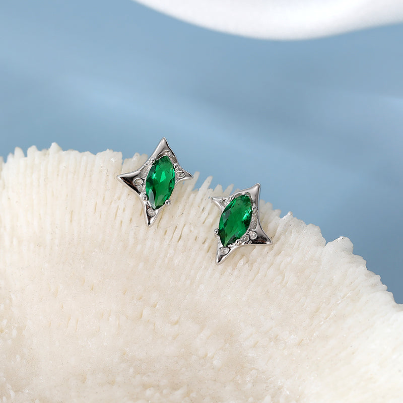 LMBO2301 Boucles d'oreilles en forme d'étoile simple et chic