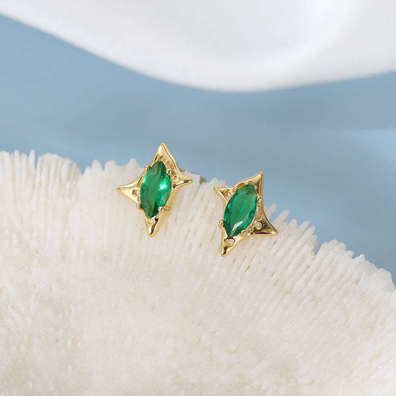 LMBO2301 Boucles d'oreilles en forme d'étoile simple et chic