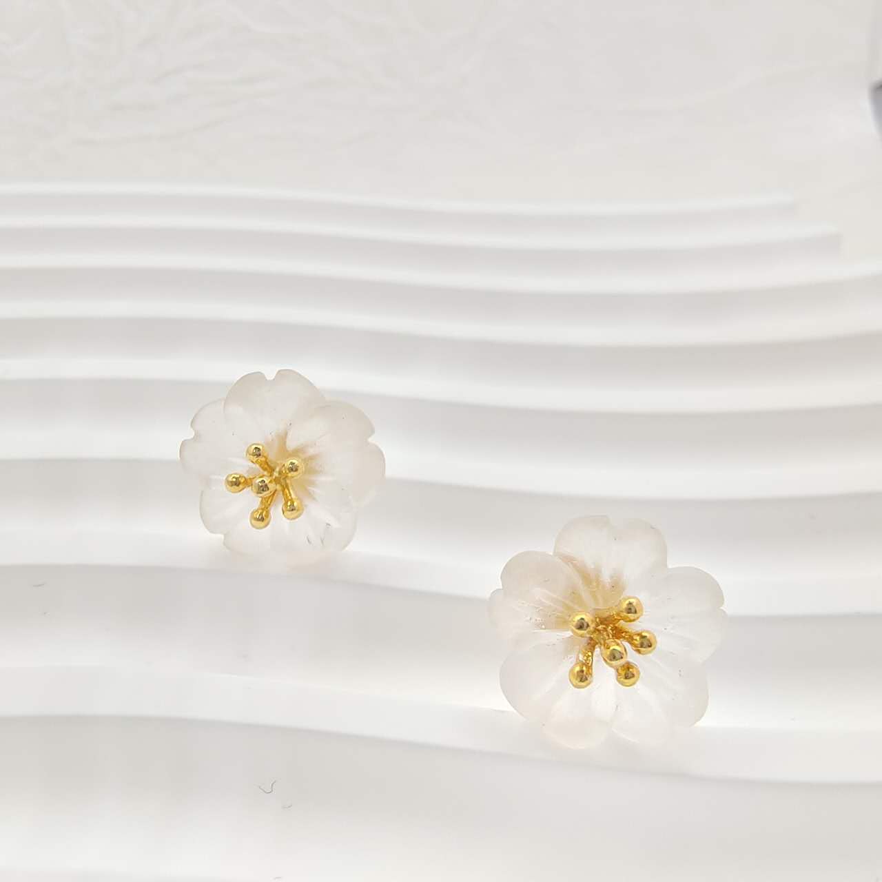 RABO2309 Boucles d'oreilles en forme de sakura