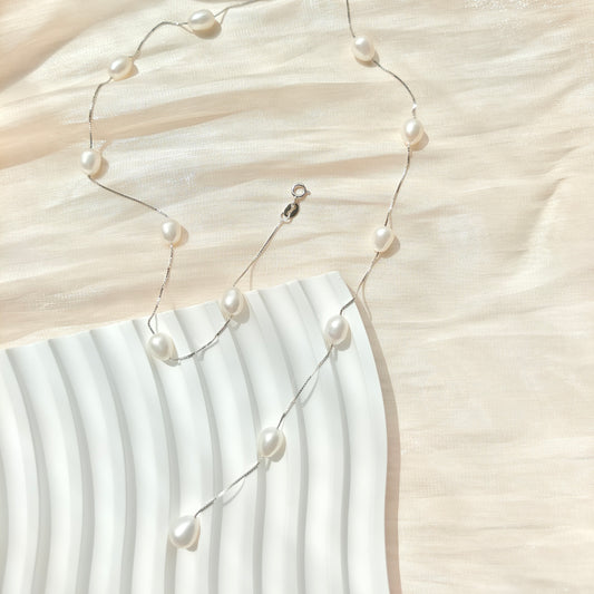DMCL2301 Collier de perles naturelles multifonctionnelle