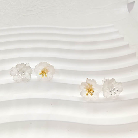 RABO2309 Boucles d'oreilles en forme de sakura